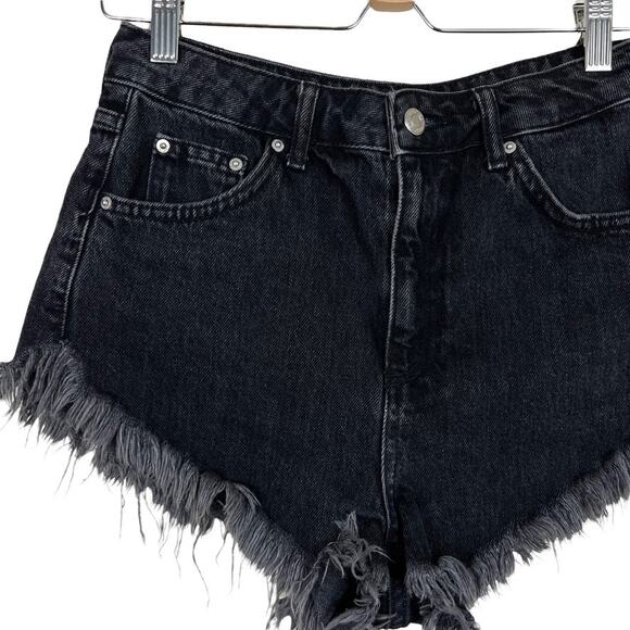 Topshop Moto Kiri Shorts in Washed Black Size 6 - Picture 5 of 12